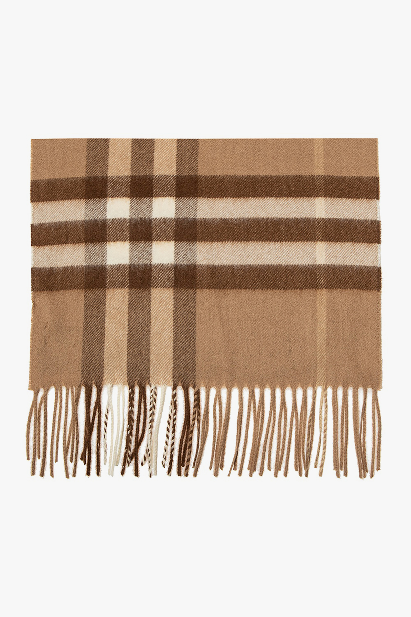 Brown Checked cashmere scarf Burberry - Vitkac Canada